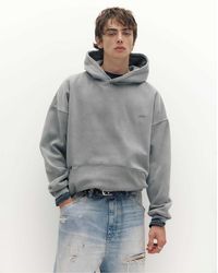 Pull&Bear - Sweat à capuche délavé à motif stwd - Lyst