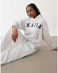 Kaiia - Tall Cotton Blend Embroidered Logo Cuffed joggers - Lyst