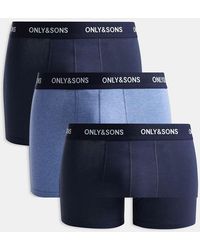 Only & Sons - Set Van 3 Boxershorts - Lyst