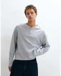 Cotton On - Relaxed Fot Textured Henley Long Sleeve - Lyst