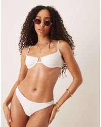 Mango - Structured Bikini Top - Lyst