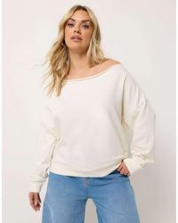 Yours Clothing - Off Shoulder Sweatshirt - Lyst