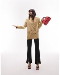 TOPSHOP - Tailored Over Sized Double Breasted Blazer - Lyst