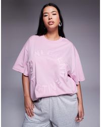 ASOS - Weekend Collective Curve T-shirt With Circle Graphic - Lyst