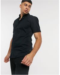 Only & Sons - Camisa negra - Lyst
