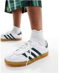 adidas Originals - Gazelle indoor - baskets - blanc et vert - Lyst