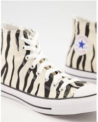 Converse - Chuck Taylor - All Star Hi - Hoge Sneakers Met Zebraprint - Lyst