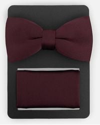 Maya - Satin Bow Tie Pocket Square Set - Lyst