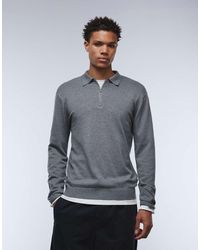 Only & Sons - Half Zip Soft Knit Polo - Lyst