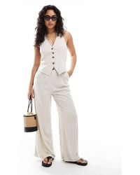 Miss Selfridge - – elegante hose mit weitem schnitt und nadelstreifen, kombiteil - Lyst