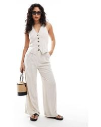 Miss Selfridge - – elegante hose mit weitem schnitt und nadelstreifen, kombiteil - Lyst