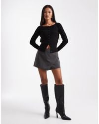 ONLY - Mid Waist Wrap Skort - Lyst