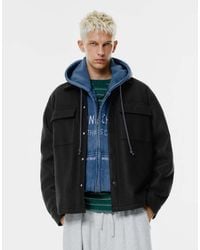 Pull&Bear - Cloth Overshirt With Pockets - Lyst