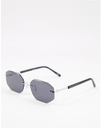 ASOS - – rahmenlose retro-sonnenbrille im stil der 90er - Lyst