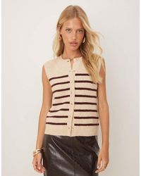 Nobody's Child - Button Through Knitted Vest With Wool - Lyst
