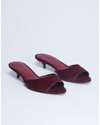 TOPSHOP - – alba – peeptoe-mules aus echtleder - Lyst