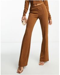 Pieces - High Waisted Flared Trousers - Lyst