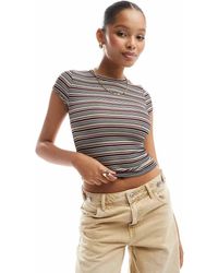 Collusion - Camiseta A Rayas Multicolores Con Diseño Encogido De - Lyst