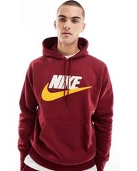 Nike - Club Chenille Logo Hoodie - Lyst