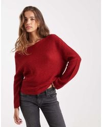 ASOS - Knitted Off The Shoulder Slouchy Jumper - Lyst