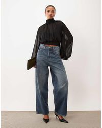 Lioness - Suite Escape Chiffon High Neck Balloon Sleeve Blouse - Lyst