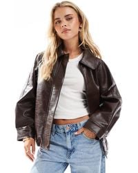 ASOS - Asos design petite – oversize-bomberjacke - Lyst