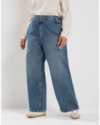 Yours Clothing - Tie Waist Wide Leg Jeans - Lyst