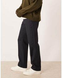 ASOS - Smart Straight Leg Wool Mix Trousers - Lyst