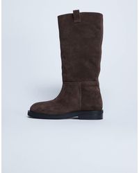TOPSHOP - – rory – reitstiefel aus echtem wildleder - Lyst