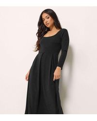 PixieGirl - Petite Scoop Neck Midi Dress - Lyst