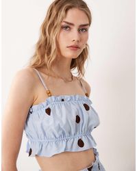 Wednesday's Girl - Wednesdays Girl Cropped Smock Top - Lyst