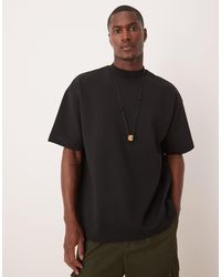 ASOS - – premium – hochgeschlossenes oversize-t-shirt aus interlock - Lyst
