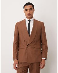 ASOS - Cotton Linen Blend Regular Suit Jacket - Lyst