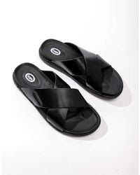 Base London - Drift Cross Strap Sandal - Lyst