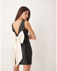 Nobody's Child - Cameron Bow Back Satin Mini Dress - Lyst