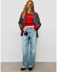 Stradivarius - Blazer ouvert à rayures - marron - Lyst