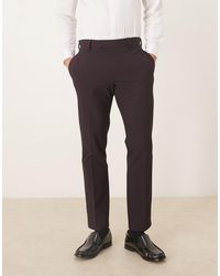 ASOS - Pantalones De Vestir Negros De Corte Slim De - Lyst