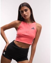 adidas Originals - Adidas Running Adizero Zip Crop Top - Lyst