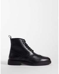 ASOS - Lace-up Boots With Brogue Detail - Lyst