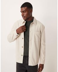 Mango - – strukturierte woll-hemdjacke - Lyst