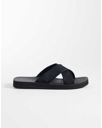 Calvin Klein - Essential Cross Sandals - Lyst