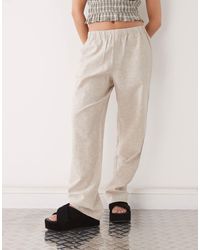 Monki - Linen Trousers - Lyst
