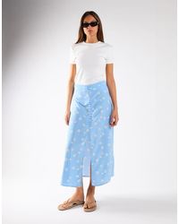 Glamorous - Button Up Midi Skirt - Lyst