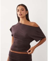 Gina Tricot - Short Sleeve Cinche Lounge Top Co-ord - Lyst