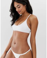 South Beach Exclusive Mix And Match Skimpy Tanga Bikini Bottom - White