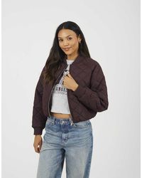 Brave Soul - Diamond Quilted Bomber Jacket - Lyst
