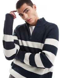 Hollister - Quarter Zip Knitted Jumper - Lyst