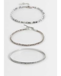 ASOS - 3 Pack Cuff And Beaded Bracelet - Lyst
