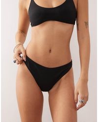 Weekday - Crinkle Brazilian Bikini Bottom - Lyst