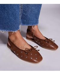 Public Desire - Bia Sling Back Ballet Flats With Flat Studs - Lyst